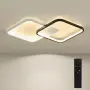 LED плафон 28 W димируем с дистанционно 3000-6500 K 50 см. - Черно/Бяло, снимка 1