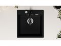 Кухненска Мивка от гранит модел Осло 50 XXL 490 x 500 mm - Черна, снимка 7