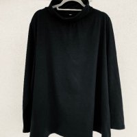 Много голямо черно поло памук, снимка 1 - Блузи с дълъг ръкав и пуловери - 39153849