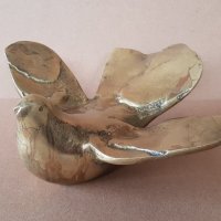 Величко Минеков Птица Гълъб Уникална скулптура подписана, снимка 2 - Статуетки - 38453304