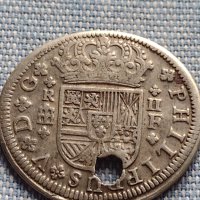 Сребърна монета 2 реала 1723г. Филип пети Сеговия Испания 13683, снимка 10 - Нумизматика и бонистика - 42900075