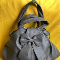 Frederic T Paris дамска обемна сива чанта естествена кожа оригинал, снимка 8 - Чанти - 37320710