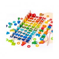 3678 Образователна игра дървена с букви и цифри, снимка 8 - Образователни игри - 36737764
