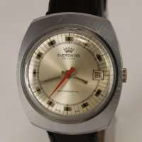 1960's Everswiss De Luxe Швейцарски Ръчен Часовник , снимка 3 - Антикварни и старинни предмети - 40536974