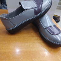 ПРОМОЦИЯ-Дамски обувки естествена кожа сиви, снимка 4 - Дамски ежедневни обувки - 44556568