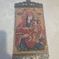 Тъкана Икона Света Богородица , снимка 3 - Икони - 40846448