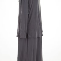 Дълга двупластова рокля в сиво Maristel - 2XL, снимка 4 - Рокли - 42790571