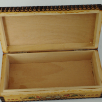Стара дървена пирографирана кутия от Соца 19/9/5 см, снимка 4 - Други ценни предмети - 44696129