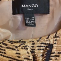 Златно сако на Манго, снимка 3 - Сака - 39252416