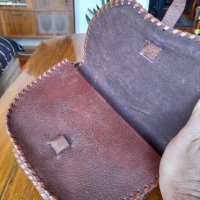 Стара дамска кожена чанта #15, снимка 3 - Антикварни и старинни предмети - 38371541