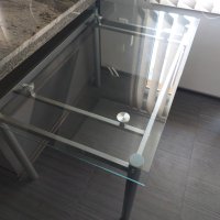 Стъклена кухненска маса 100х60, снимка 5 - Маси - 42715910