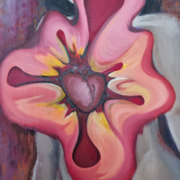 "От вътре на вън" - авторска картина с маслени бои, снимка 2 - Картини - 44810921