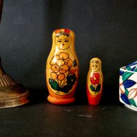 Дървена Матрьошка Руска Русия Комплелт Матрьошки Колекция, снимка 2 - Антикварни и старинни предмети - 39739218