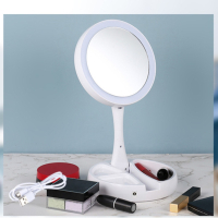 Настолно козметично огледало с LED осветление, снимка 5 - Огледала - 44742148