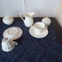 чаши,чинийки ,захарница, каничка и вазичка от китайски костен порцелан Bononia, снимка 4 - Чаши - 31898542