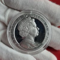 1 крона Елизабет II, Олимпийски игри 2004, уиндсърф, сребро, снимка 1 - Нумизматика и бонистика - 40663400