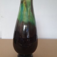Стара керамична ваза двуцветна от соца височина 24см, снимка 1 - Антикварни и старинни предмети - 42242985