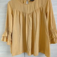 Блуза цвят горчица S, снимка 1 - Блузи с дълъг ръкав и пуловери - 35283415