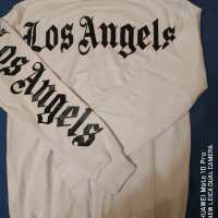 Бял пуловер Los Angels, снимка 2 - Блузи с дълъг ръкав и пуловери - 42924070