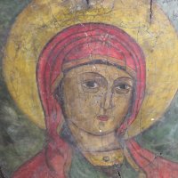 Стара  православна икона Света Богородица с посвещение  за здраве и благополучие., снимка 5 - Икони - 31085850