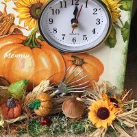 Настолен часовник-Благодатна есен!, снимка 4 - Декорация за дома - 42239284