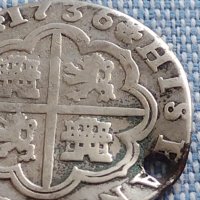 Сребърна монета 2 реала 1736г. Филип пети Севиля Испания 13647, снимка 5 - Нумизматика и бонистика - 42891010