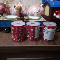 Нови Коледни ленти-панделки за подаръци,декорация и украса., снимка 7 - Декорация за дома - 38312177