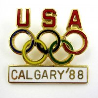САЩ Олимпийски комитет-Олимпийски значки-Олимпиада, снимка 3 - Колекции - 35247257