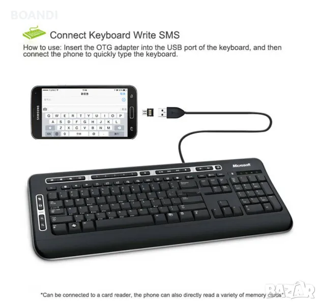 USB OTG адаптер micro USB,Type C  за телефон,таблет, снимка 1