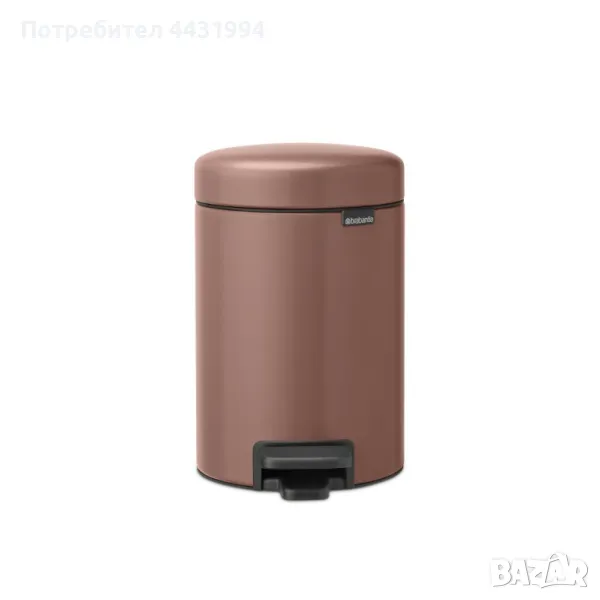 Кош за смет с педал Brabantia NewIcon 3L, Satin Taupe, снимка 1