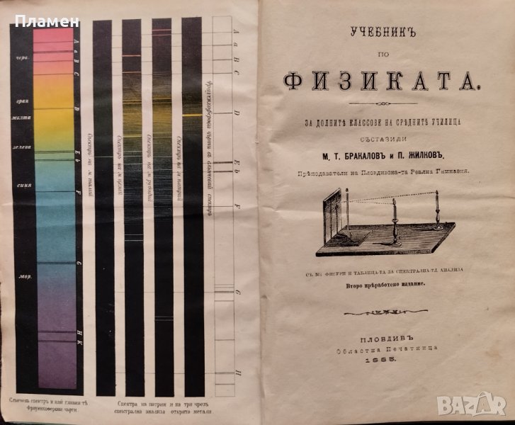 Учебникъ по физиката. За долните классове на средните училища М. Т. Бракаловъ /П. Жилковъ  , снимка 1