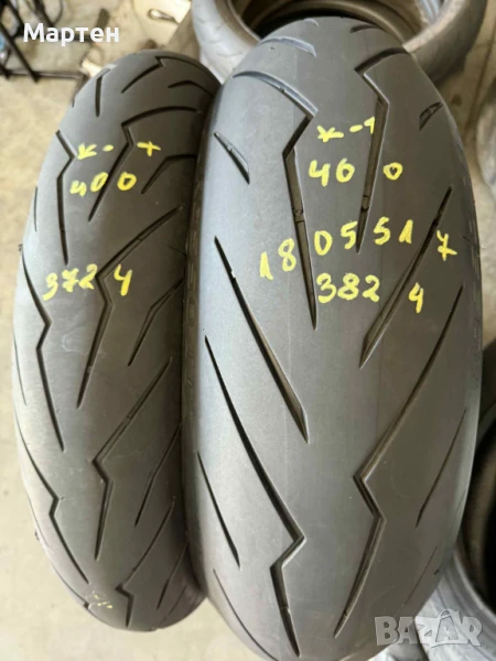PIRELLI DIABLO ROSSO 3 180/55ZR17 DOT 3824 PIRELLI DIABLO ROSSO 3 120/70ZR17 DOT 3724 Гумите са почт, снимка 1