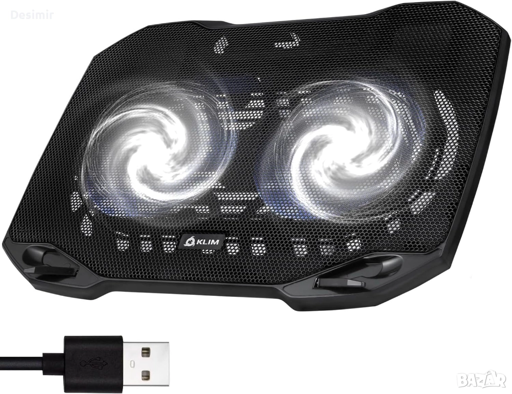 Охладителна подложка за лаптоп KLIM Pro – тиха и лека, снимка 1