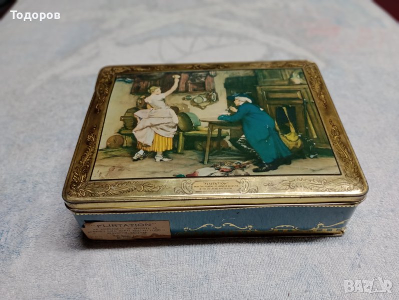 Ретро винтидж метална кутия за бисквити made in England, снимка 1