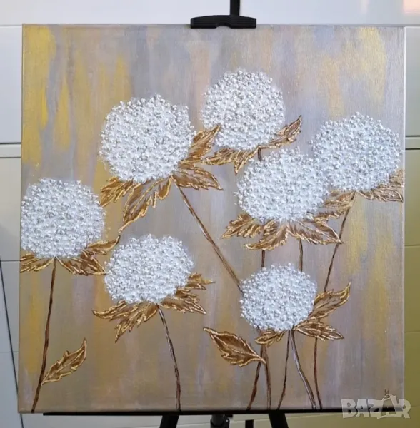 Текстурна картина - Хортензии, снимка 1