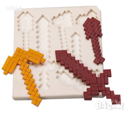 Лего Сабя саби Майнкрафт minecraft силиконов молд форма фондан гипс, снимка 1