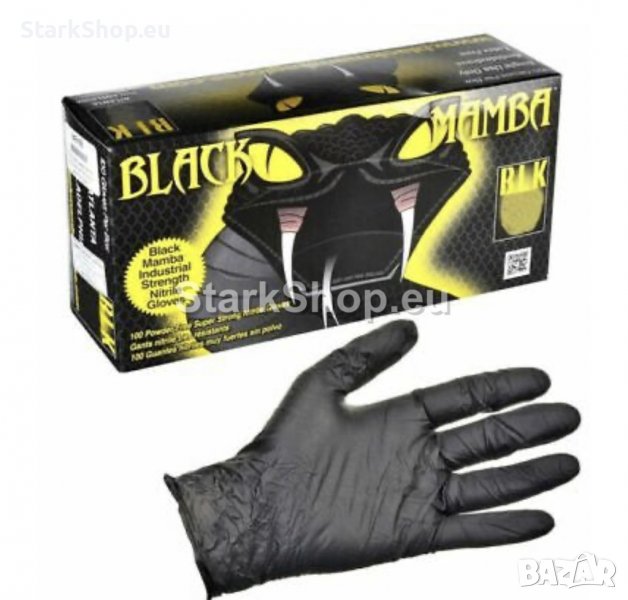  Нитрилни ръкавици Black Mamba – M, снимка 1