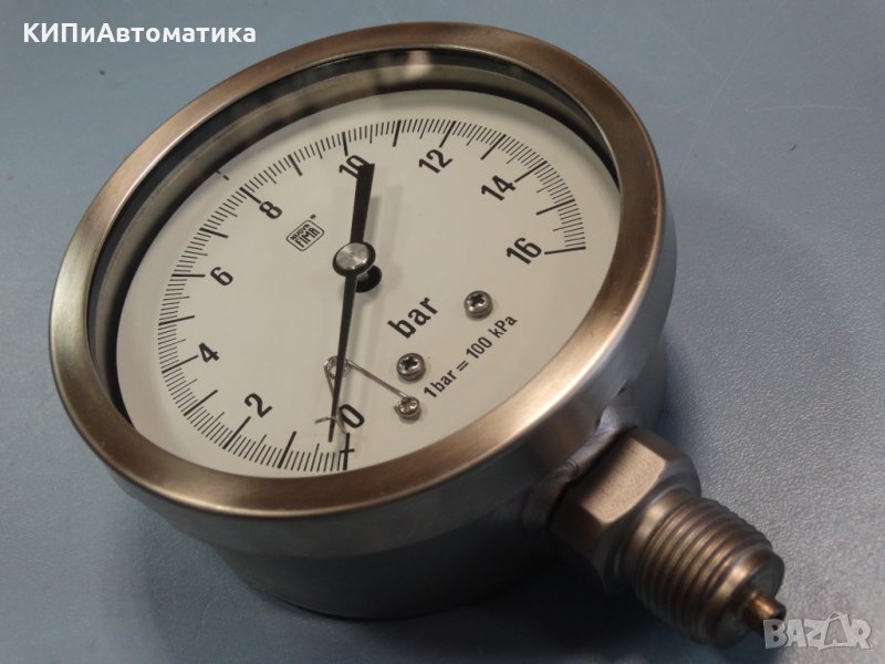Манометър Nuova Fima Ф 100, 16 bar, снимка 1