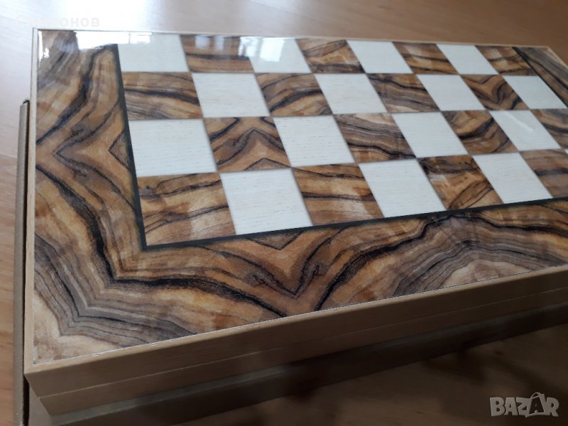50*50 см луксозна дървена табла за ценители и поле за шах   , снимка 1