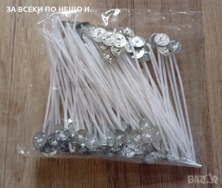 100 броя Фитили за свещи 10 см, снимка 1