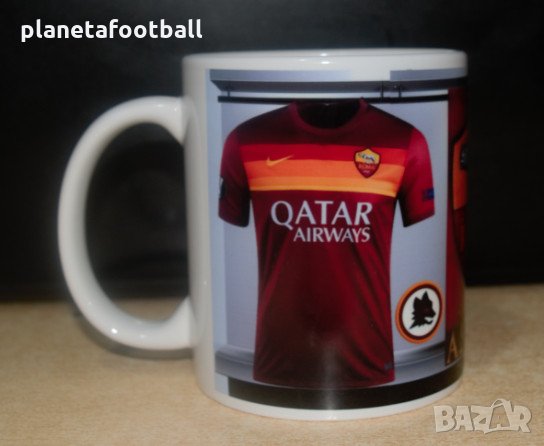 Футболна Чаша на ROMA с Ваше име и номер сезон 2025/26!Уникална фен чаша на Рома!, снимка 1