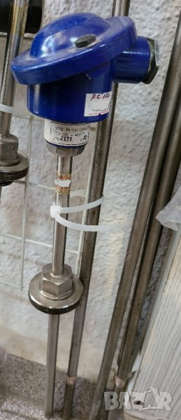 термосъпротивление, терморезистор платина 100 ома ТСП BG Pt100 SENSOTECH сглава и фланец ф10, снимка 1