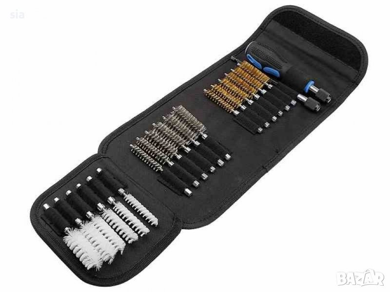 КОМПЛЕКТ ЧЕТКИ ЗА ПОЧИСТВАНЕ НА ИНЖЕКТОРНИ ГНЕЗДА 20 ЕЛЕМЕНТА, снимка 1