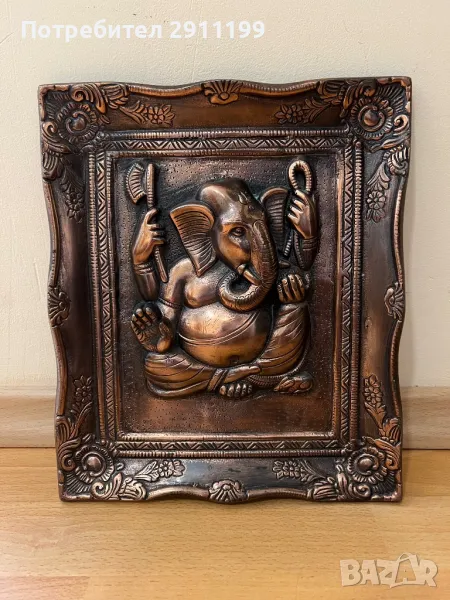 Метална картина със слон, снимка 1