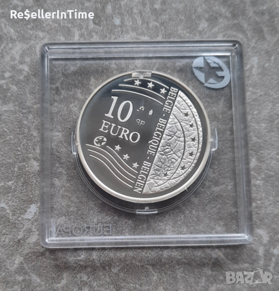 Възпоменателна сребърна монета 10 Euros - Albert II Expansion of the European Union, снимка 1