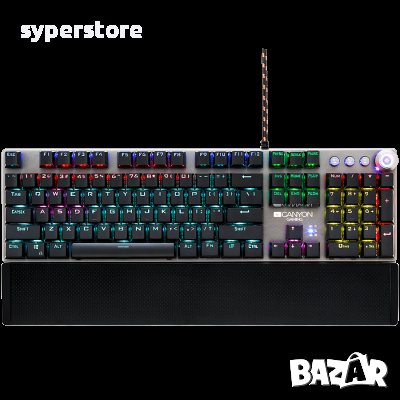 Клавиатура Геймърска USB CANYON CND-SKB7-US Механична с многоцветна LED подсветка, снимка 1