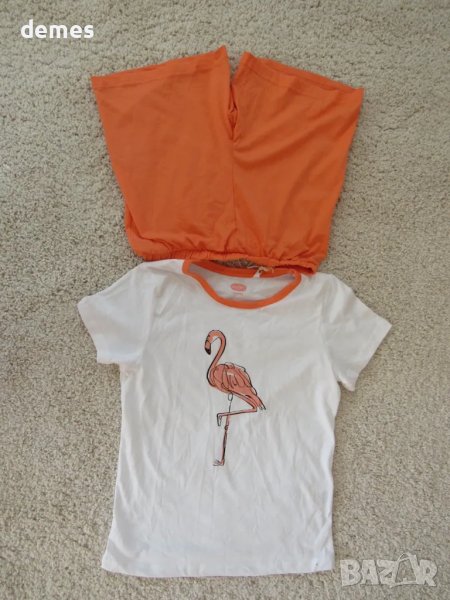 Нова лятна трикотажна детска пижама за момиче 134/140 размер, снимка 1