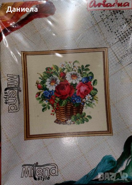 Гоблен за ушиване - Букет от рози и маргарити, снимка 1