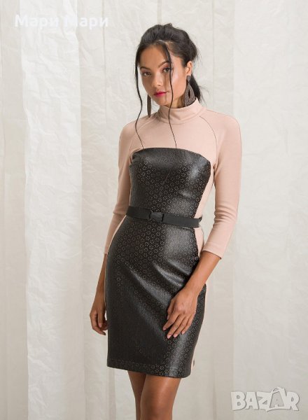 Рокля от две материи XS размер, снимка 1