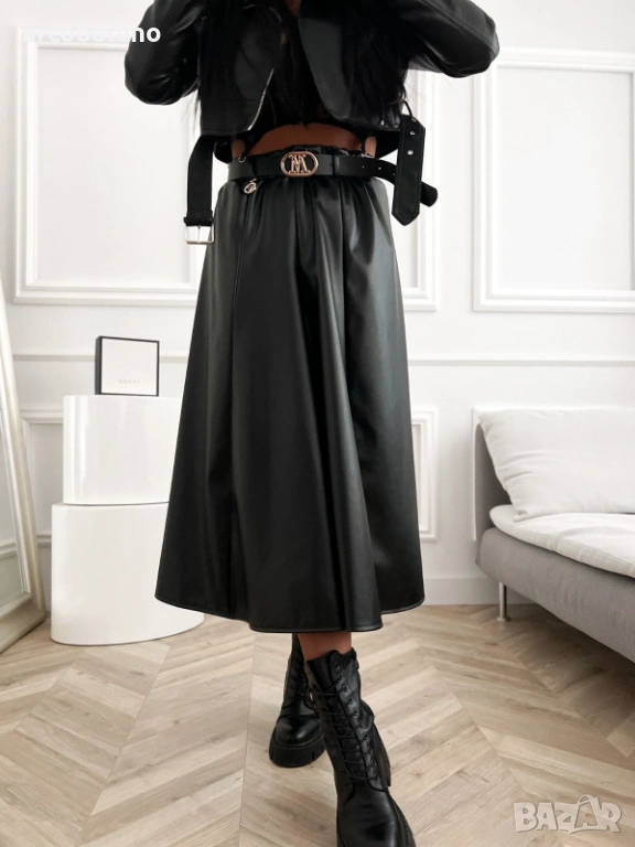 Дамска пола от еко кожа , снимка 1